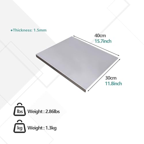 Planches à découper en acier inoxydable de cuisine grand format 60 * 50 * 1.5cm - 3