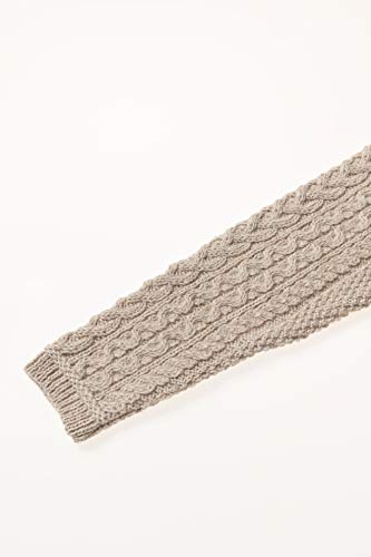 Aran Crafts Women's Irish Cable Knitted Wool Side Zip Cardigan (Z4630-XS-PAR) - Thumbnail 5