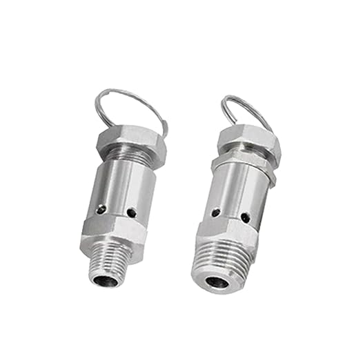Válvula de seguridad 304 inoxidable de 1/2 con rosca BSP para control de fluidos y aire 2