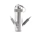 Multifunction GR5 Titanium Mini Grappling Hook with Waterproof Capsule Case for Emergency (Grey)