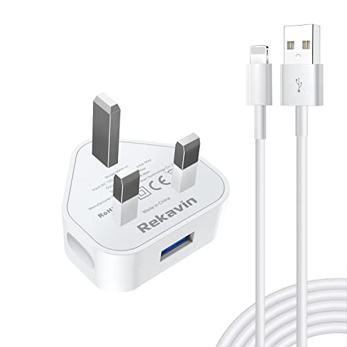 iPhone Charger Plug and Cable Old Apple i Phone USB Lightening Charger Cable and Plug with Lead Charging for iPhone 14/13/12/11 10 Xs Max XR X 8 7 6 6S 5 5C 5S SE