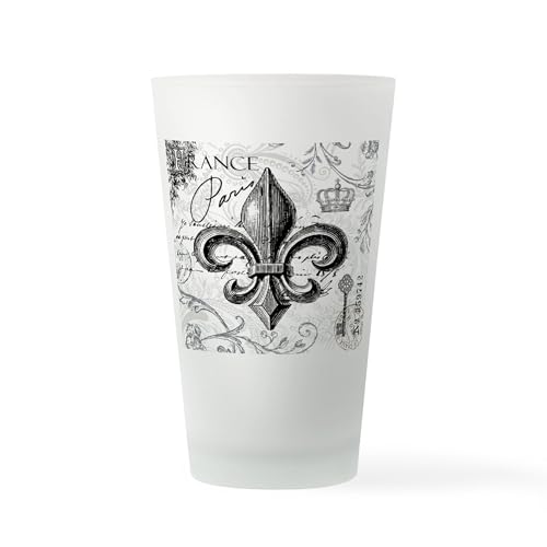 CafePress Vintage French Fleur De Lis Pint Glass, 16 oz. Drinking Glass