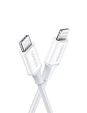 UGREEN Cable USB Tipo C a Lightning Cable iPhone 12 (Apple MFi Certificado) para iPhone 11 iPhone SE 2020, iPhone X, iPhone XS, iPhone XR, iPhone 8, iPad Pro 10.5, iPad Pro 12.9, iPad Air(1M Blanco)