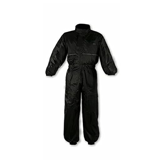 A-Pro – Traje de lluvia para moto, mono impermeable, negro, talla L