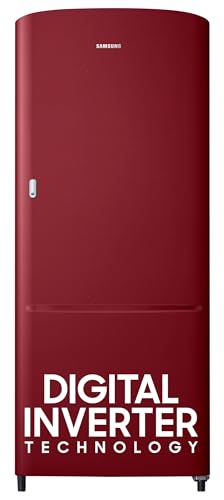 Image of Samsung 183 L, 2 Star, Digital Inverter, Direct-Cool Single Door Refrigerator (RR20C11C2RH /HL, Scarlet Red)