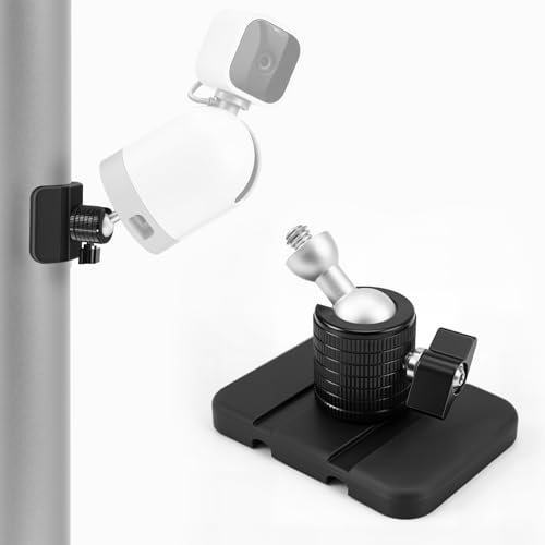 Magnetic Camera Mount with 1/4 Thread for Flat or Curved Steel Surfaces Flexible Strong Magnet Indoor Outdoor Security Cam Bracket fits for Arlo Ring Wyze Google Nest Mevo Start