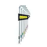 ワイズ(WISE) ボールポイント六角棒レンチ 8本セット (ロング) 日本製/本締めが可能/[SBL-800] 1.5~8.0mm