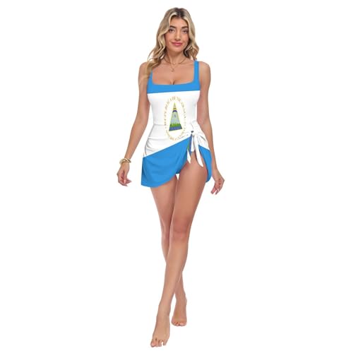 Maillot de bain une pièce Nicaragua bleu gainant et sculptant pour femme