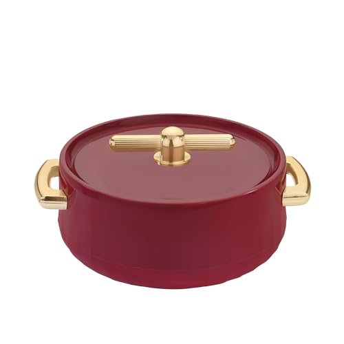 Image of SELVEL Elegance Casserole | Advanced PU Insulation | Elegant Design Hot Pot | Hot Case Keeps Food Hot & Fresh for Hours | Serve Chapati, roti, Biryani and More (Royal Maroon, 1700)