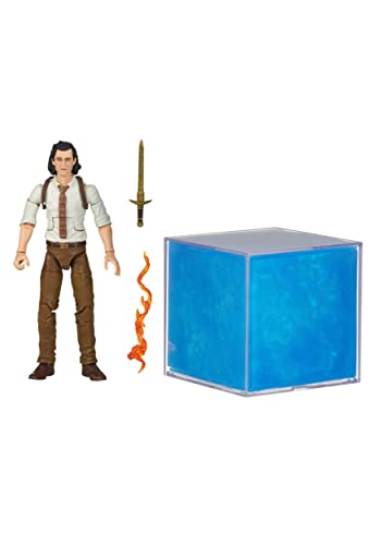 Marvel Legends Series - Teseracto - Accesorio electrónico para Juego de rol con Luces y Figura de acción de Loki de 15 cm - Marvel Studios