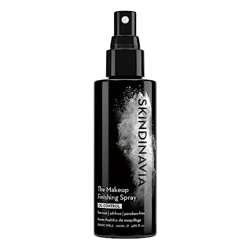 Skindinavia The Makeup Finishing Spray, Oil Control Makeup Setting Spray, All-Day Wear, Long-Lasting Up to 16+ Hours, Heat-Resistant & Waterproof, Fine Mist, 4.0 Oz