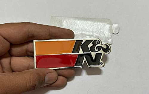 Image of Emblems for Car & Bike Metal Lo.go and Grill Me.tal Lo.go, Auto Accessories for Car Emblem 3D Badge Auto Racing Sport Sticker Grand Tourer Decal. (K N Metal Sticker)