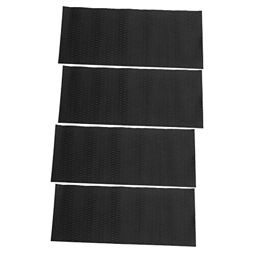 Uikdjgu 4X Patinete AcuáTico Antideslizante Suelo Marino SintéTico Hoja de Espuma de Eva 37X92cm Jet-Ski Estera de Tabla de Surf Negra EsquíS de EmbarcacióN ResbalóN