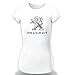 Produktbild Peugeot T-Shirt Clipart Women CAR Logo Auto Tee TOP Black White Short Sleeves (S, White)