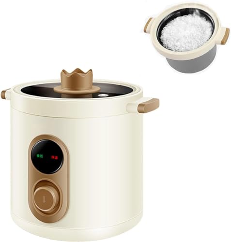 MISKYN Mini Rice Cooker for 1-2 People, 2.0L Portable Electric Rice Cooker, Non-Stick Inner Pot, with Keep Warm Function, Multi-Function Rice Cooker