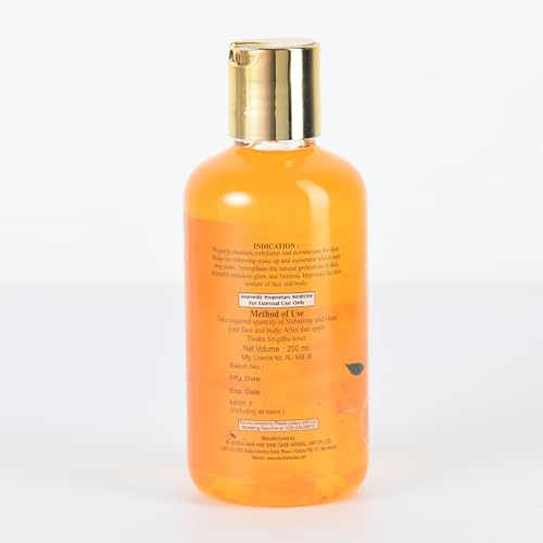 Image of AKANSHA Nabaroop Men's & Women's Ayurvedic Natural Face and Body Wash- 200ml (Orange)