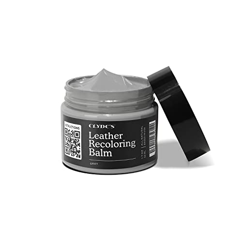 Clydes Leather Company Leather Recoloring Balm Color Restore & Scratch Repair Kit for Faded Leather Furniture Car Seats Sofa & Vinyl | 23 Colors | Non-Toxic Dye