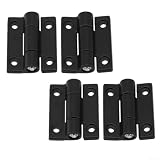 Lot de 4 charnières amortisseurs de couple pour armoires flexibles et applications industrielles (Noir)