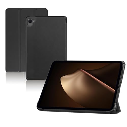 For Redmi K Pad/Xiaomi Pad Mini ケース 8.8インチ タブレット 保護ケース 高級PU 全面保護 調節可能 防水防汚 衝突防止 薄型軽量 良い手触り Greerass 長持ち スタンド機能付き タブレット ケース (ブラック)のサムネイル