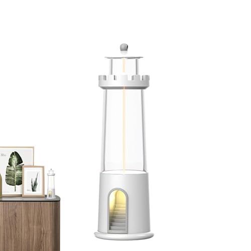 Lámpara de noche, lámpara de torre, lámpara, casa de luz portátil con base magnética, lámparas de estatua de torre de brillo ajustable, 2.2 x 7.09 pulgadas para decoración de dormitorio, jardín y sala