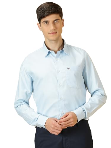 Image of Thomas Scott Men's Cotton Slim Fit 100% Formal Shirt with Spread Collar and Full Sleeves