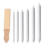 UKCOCO 15 Stück Künstler Zeichenstift mit Papierwischern Schleifpapier und Anspitzer Skizzenwerkzeug für Zeichnen und Verblenden Dunkelgraue Tasche für Schüler und Künstler