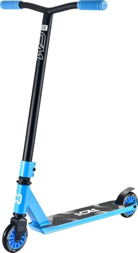CORE CA1 - Patinete de acrobacias para principiantes, para niños de 6 a 12 años, patinete giratorio de 360° para trucos con ruedas de 110 mm, patinete profesional para adolescentes y niños, color azul