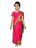 Aarika Girl's Saree, Rani, 5 Years-6 Years