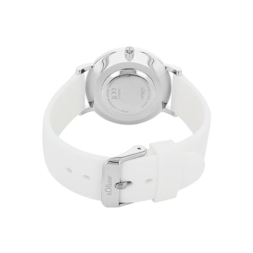 s.Oliver Armbanduhr für Damen mit Silikon Armband, 18,5 cm, Quarzuhr Analog, 3 bar Wasserdicht, Geschenk für Frau und Freundin, Kommt in passender Uhrenbox – Bild 3