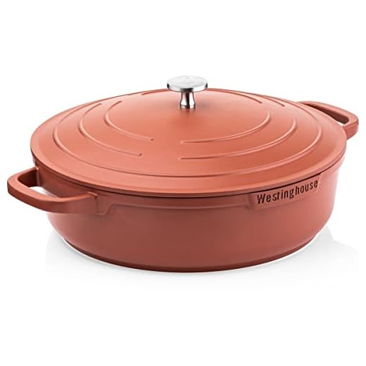 Westinghouse PERFORMANCE SERIES Stoofpan hoge rand - 28cm serveerpan inductie - pan met deksel voor alle warmtebronnen & ovenvast - inclusief greephouder - rood, WCCC0095L28OR