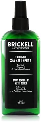 Brickell Men's Texturizing Sea Salt Spray for Men, Natural & Organic, Alcohol-Free, Lifts and Texturizes Hair for a Beach or Surfer Hair Style, 6 Ounce