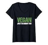 Photo Gallery donna maglietta vegana just to annoy you funny food maglietta con collo a v Photo Gallery donna maglietta vegana just to annoy you funny food maglietta con collo a v