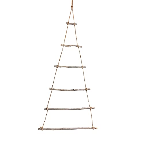 Frau WunderVoll® DIY Weihnachtsbaum Holz Leiterbaum zum Zusammenbauen Höhe ca. 110 cm/Adventskalender Weihnachten Advent Deko Tannenbaum Wanddekoration