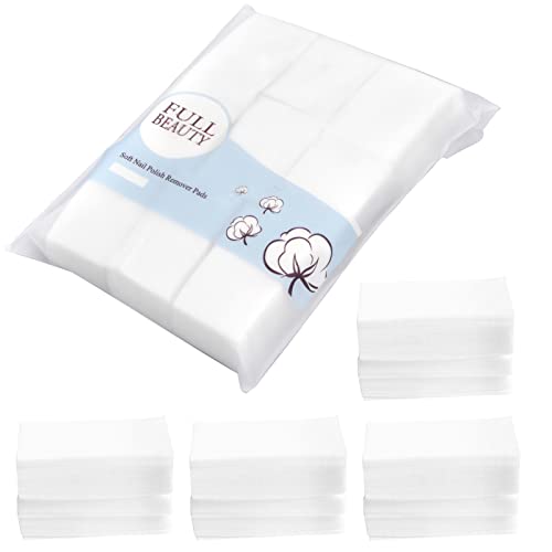 Nail Remover Lingettes, 900 Pièces Lingettes Coton Ongles, Ongles Gel Vernis Dissolvant Lingettes, Non Pelucheux Ongles Gel Vernis Dissolvant Lingettes, Nail Art Wipes pour Vernis à Ongles, Blanc