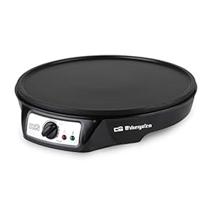 Orbegozo CM 2360 – Crepera Eléctrica, superficie antiadherente de 30 CM,1000 W, facil de limpiar,temperatura Regulable, guarda cables, borde elevado para evitar que gote la masa