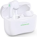 GTRACING Wireless Earbuds with Charging Case Ipx7 Waterproof Stereo Headphones Bluetooth 5.0 Earbuds with Microphone Premium Sound with Deep Bass for Sport,White