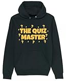Corporate Togs Quiz Master Hoodie, Funny Pub Quizzing Quizzers Hoodie for Trivia Games, 80% Cotton 20% Polyester, Long Sleeves, Machine Washable, S-XXL | Novelty & Special Use Clothing Black
