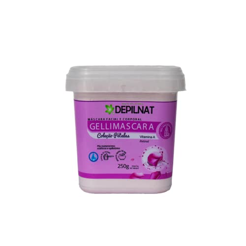 Gellimáscara Hidrogelatina Rosa com Pétalas Vermelhas DepilNat - 250g