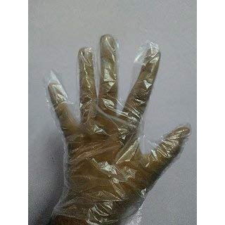 AAbha 100 Disposable Plastic Transparent Clear Gloves