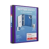 Staples 1-inch 3-Ring Better Binder, Purple, 3/Pack (ST55847-CCVS)