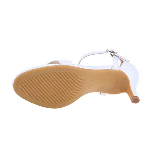 ZriEy Women Strappy High Heels Mid Heeled Sandals 3 Inches Open Toe Sexy Stiletto Sandals Ankle Strap Bridal Party… - Image 4