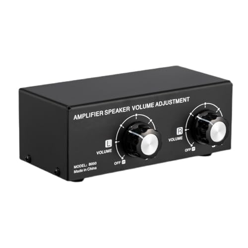 Controlador de Volumen para Altavoces Pasivos, Caja de Control de Volumen de Escritorio, Ajuste Independiente de Volumen para Canales Izquierdo y Derecho, Sin Fuente de Alimentación Requerida, para Conferencias y Presentaciones miniatura 1