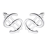 Homxi Manschettenknöpfe Herren Hochzeit Personalisiert,Cufflinks Dollar Symbol Herren für Manschettenknöpfe Silber Manschettenknöpfe Legierung Personalisiert