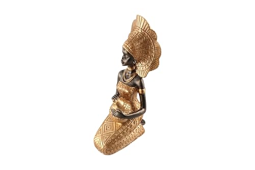 Estatua de mujer africana de resina para decoración retro miniatura 5