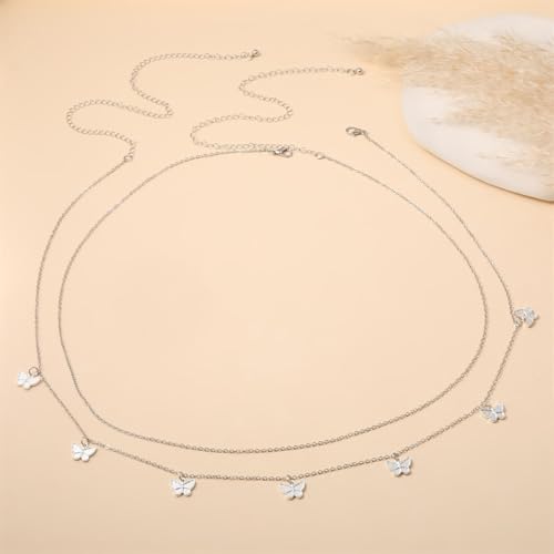 Metal Chain Waist Decoration Multi-layer Body Chain Butterfly Metal Tassel Belt3