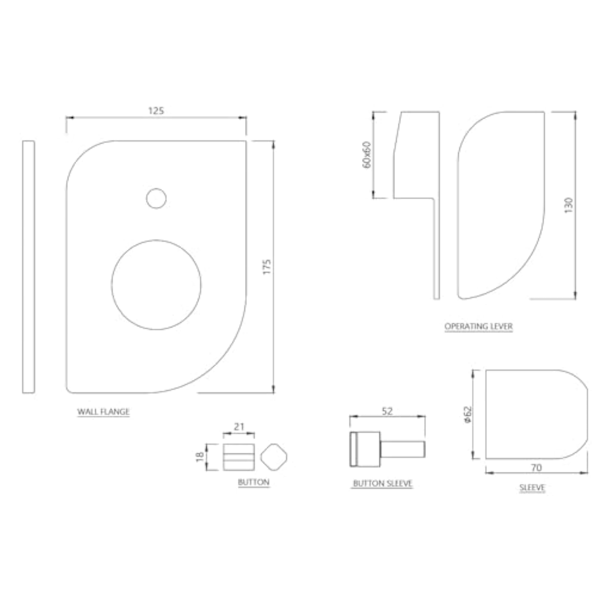 Alive Series High Flow Concealed Fitting 2 Way Diverter
