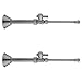 Jaclo 622-2-62CT-EB 5/8" x 3/8" OD Compression Valve with Contemporary Round Lever Handle, Cover Tube and Bell Escutcheon Kit, Europa Bronze