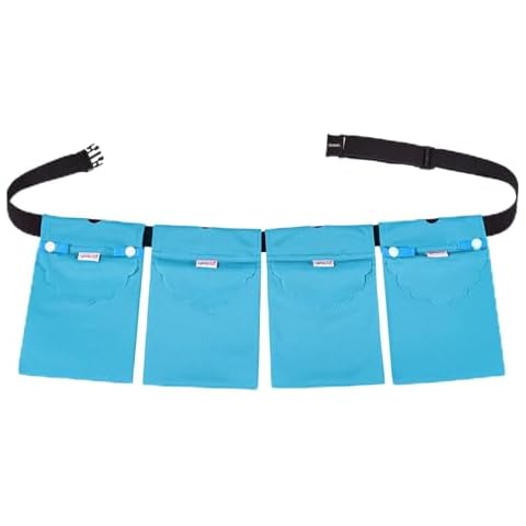 Yesito Set of 4 Mastectomy Drainage Pouches with Shower Bag - Effective & Comfortable Post-Breast Cancer Surgery Recovery Aid, Lake Blue & Mesh Blue Cover