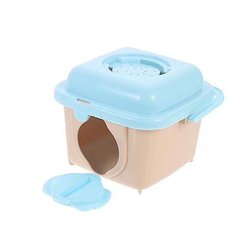 Kisangel Portable Hamster Carrier Case Lightweight Plastic Pet House for Travel Camping Outdoor Use Suitable for Hamsters Hedgehogs Chinchillas Small Animals Easy to