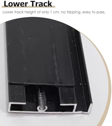 Interior Accordion Door - Aluminum Alloy with Mounting Hardware, Locking Roll-Up Screen Door, Sizes 24-70 Inch (46x80in), Space-Saving Design for Easy Access and Ventilation